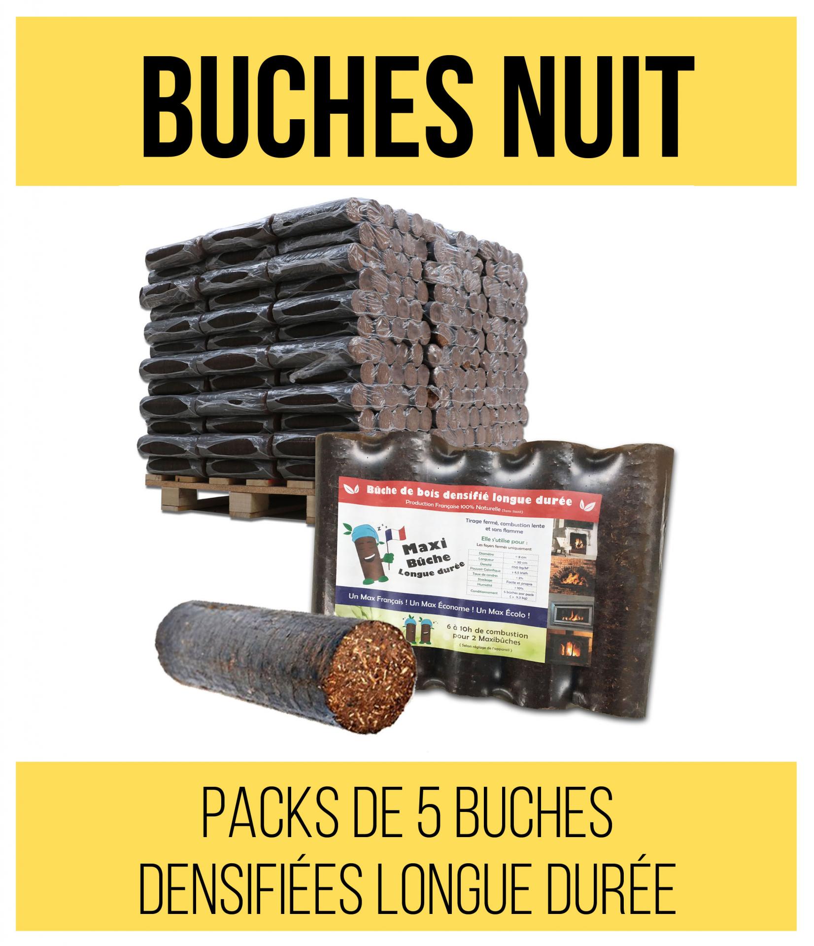 Pack de 5 buches densifiées jour