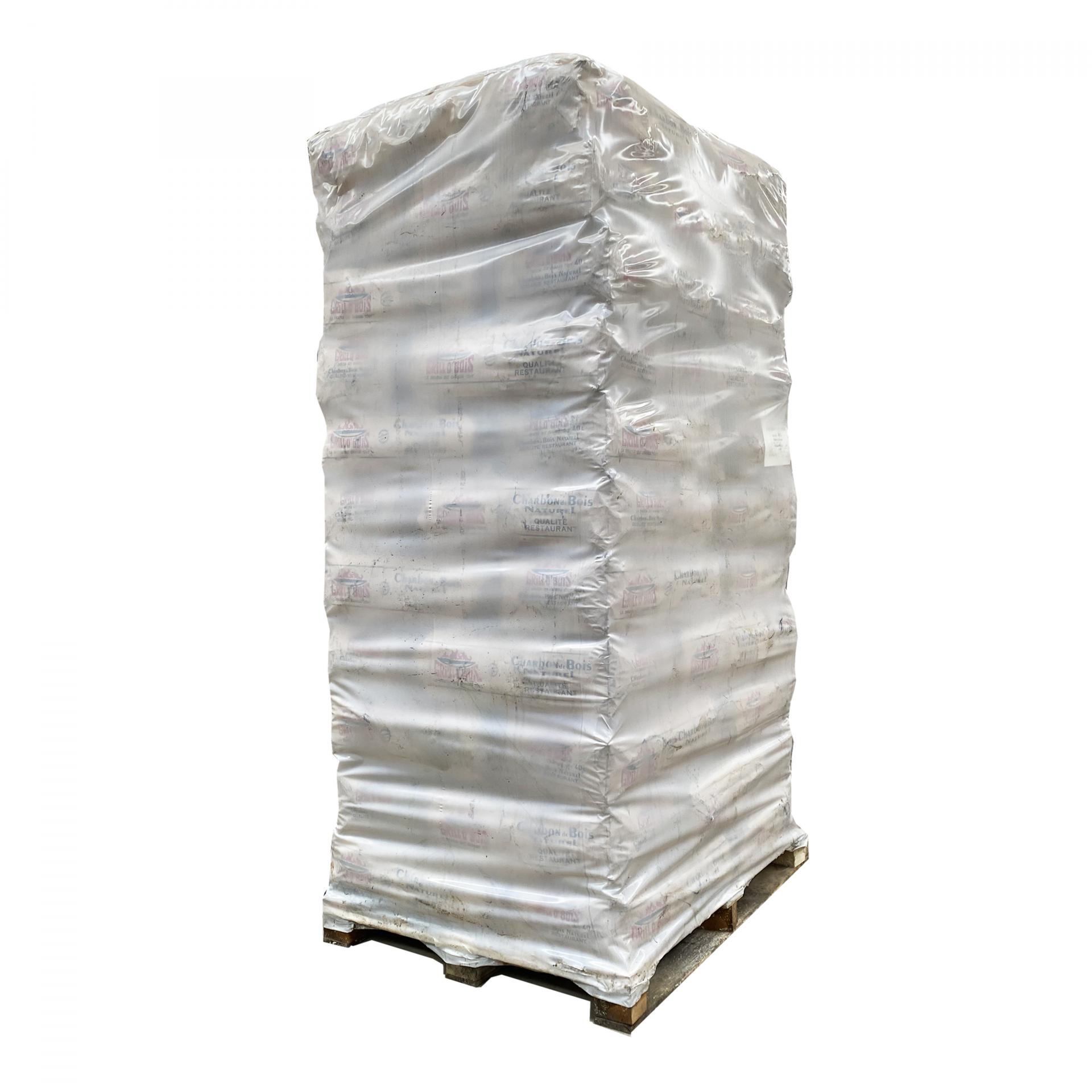 Charbon de bois 40l palette